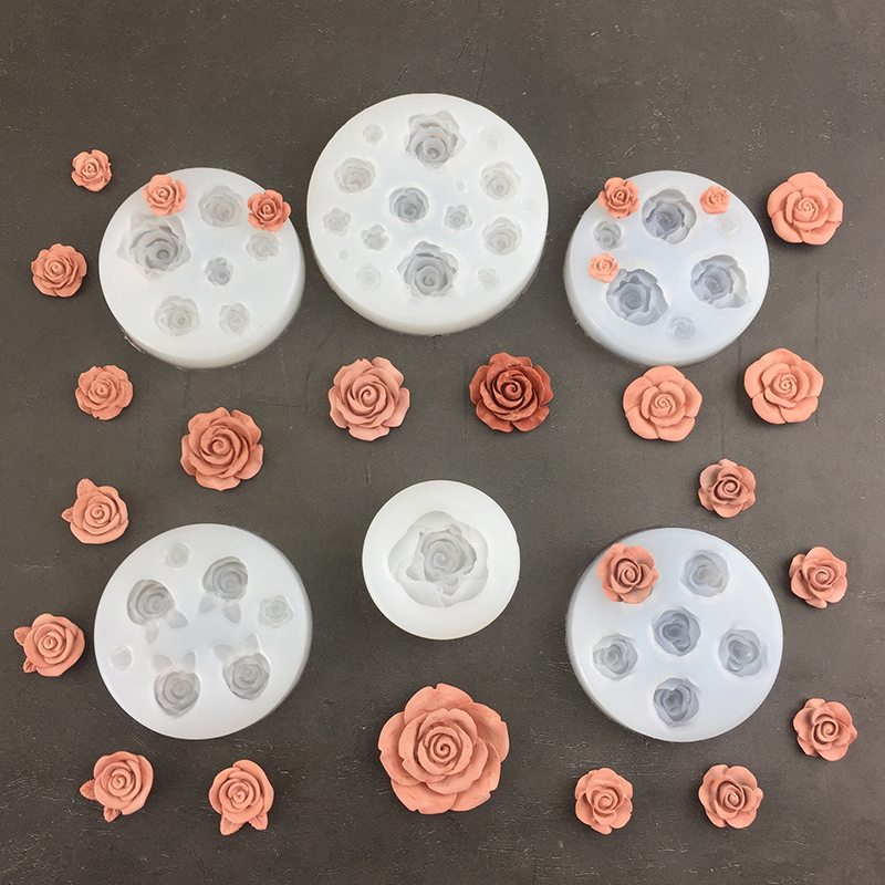 Eco Soap - 3D gül çiçek şekli yaprak silikon