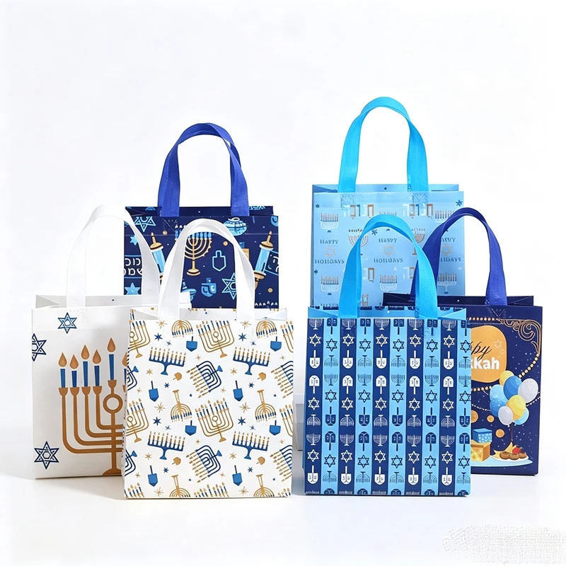 Reusable Bag - 50 Adet Şık Yahudi Bayramı Temalı,