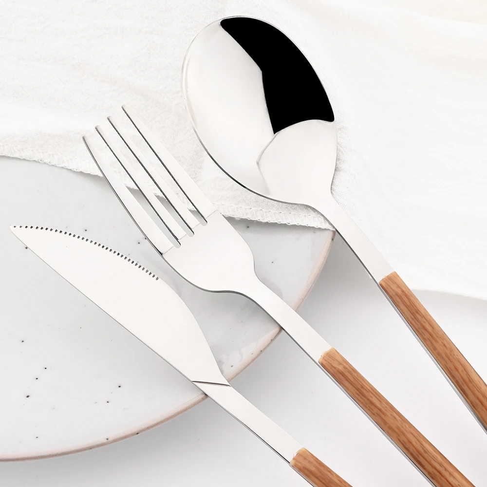 16/24/30 adet paslanmaz çelik  - Bamboo Cutlery incelemesi ve fiyatı