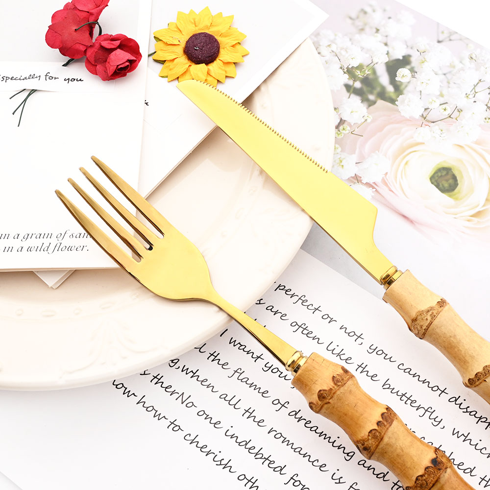Drmfiy Altın yemek çatalı çata - Bamboo Cutlery incelemesi ve fiyatı