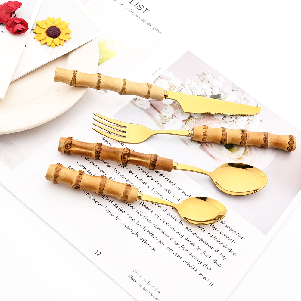 Drmfiy Altın yemek çatalı çata - Bamboo Cutlery incelemesi ve fiyatı