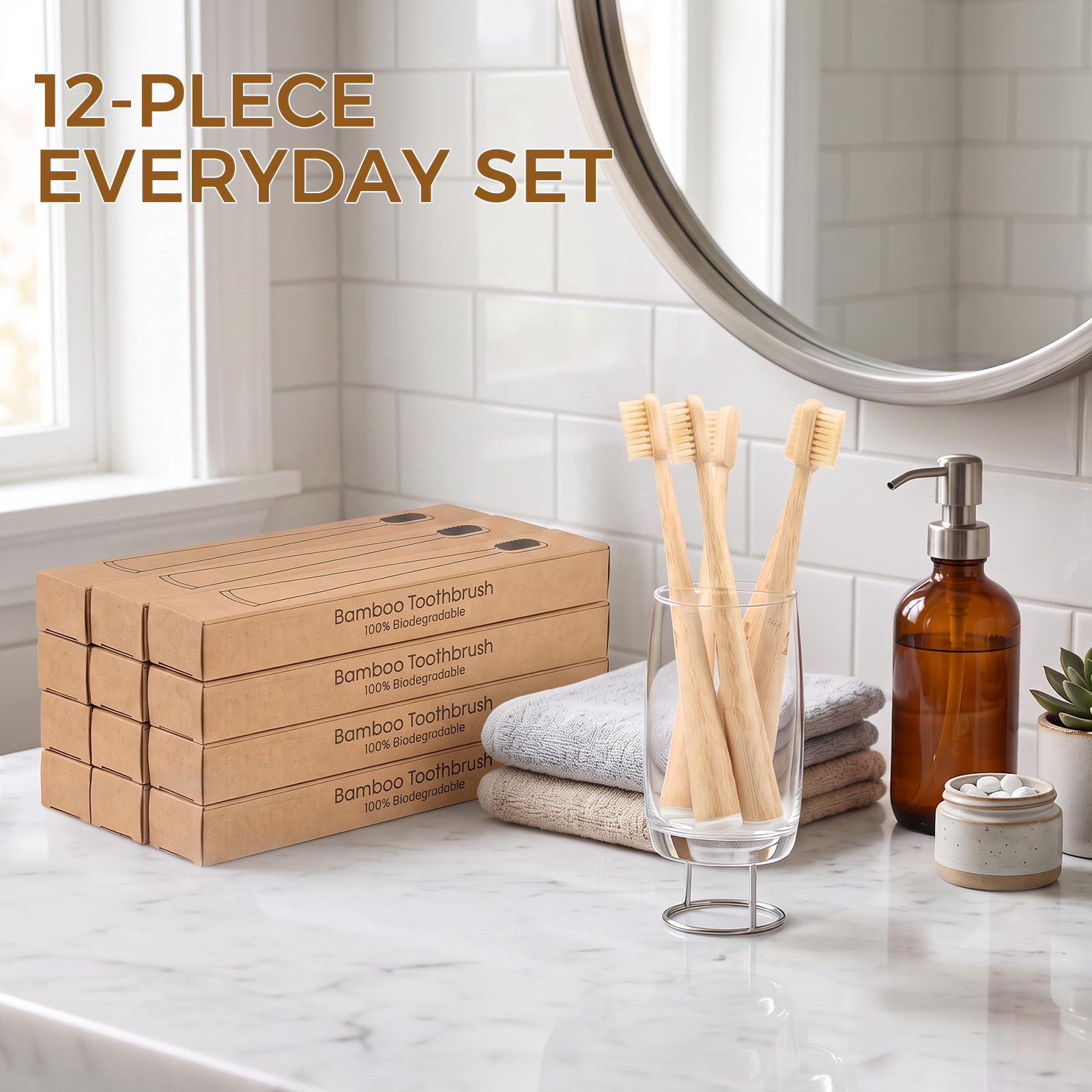 12 Adet Doğal Bambu Diş Fırças - Bamboo Toothbrush incelemesi ve fiyatı
