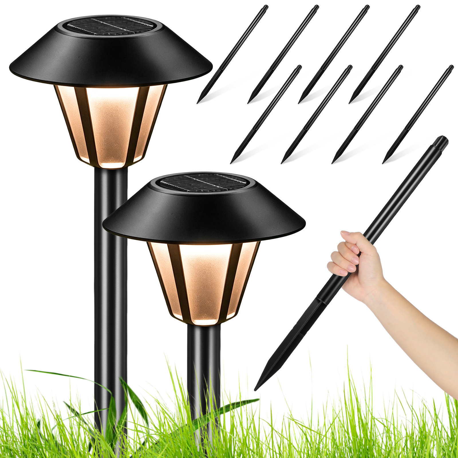 8'li Set Plastik Güneş Enerjil - Solar Garden Light incelemesi ve fiyatı