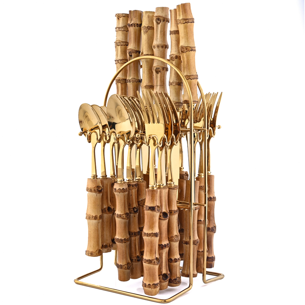 6//24 adet yemek setleri bambu - Bamboo Cutlery incelemesi ve fiyatı
